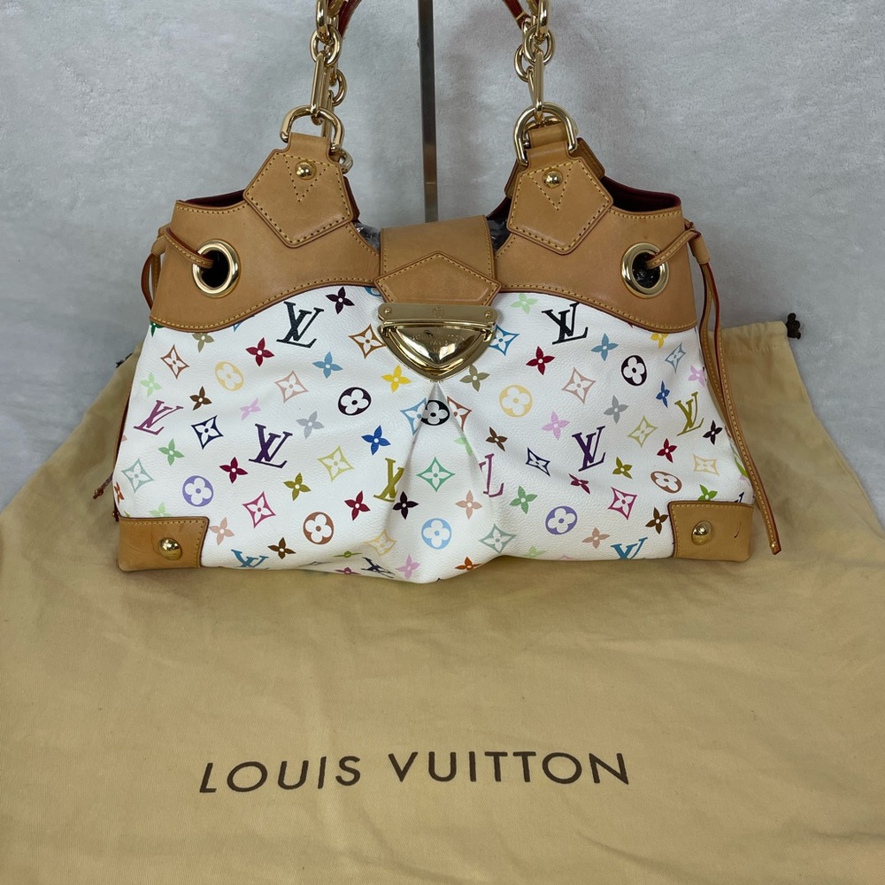 Louis Vuitton LV36 Limited Edition White Multicolor Ursula Monogram Shoulder Bag